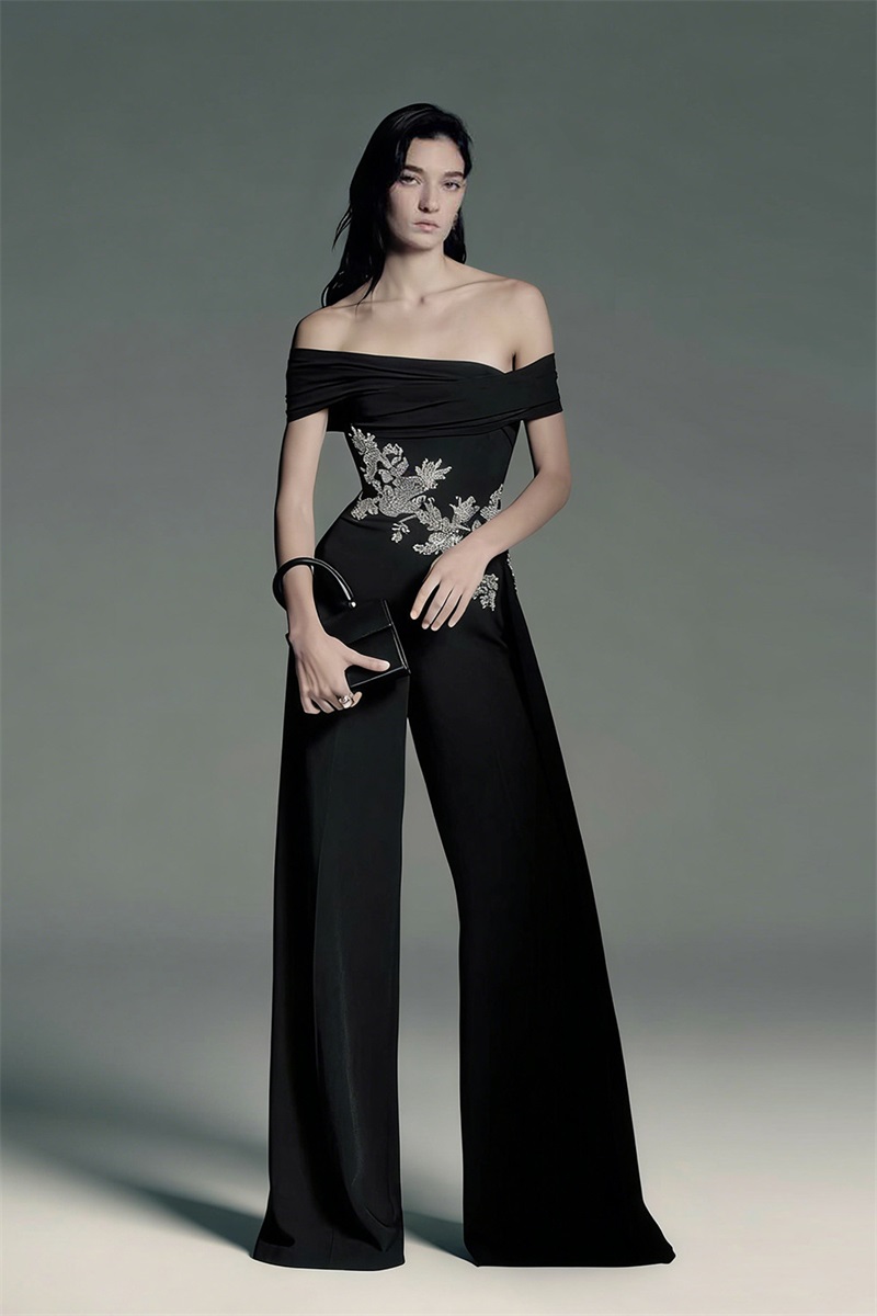 Black Crystals Women Jumpsuit  - огляд і ціна Women'S Formal Jumpsuit Evening Wear
