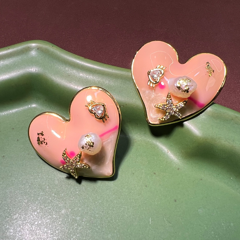 Oil painting love natural pear - огляд і ціна Pearl Earring Stud