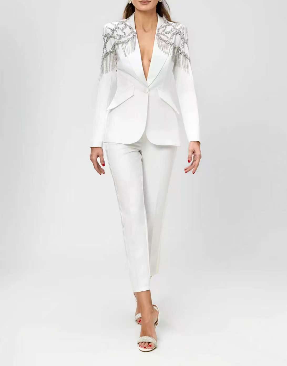 Crystals Beading Women Suit Se - огляд і ціна Women'S Formal Wear For A Wedding Guest