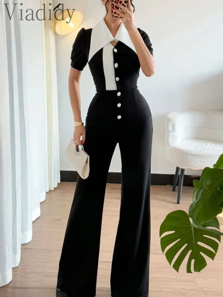 Women's Elegant Color Block La - огляд і ціна Women'S Formal Jumpsuit Evening Wear