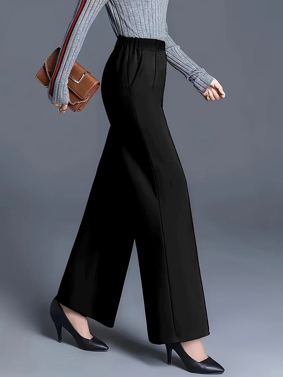 Women High Waist Wide Leg Pant - огляд і ціна Women Formal Wear For Plus Size