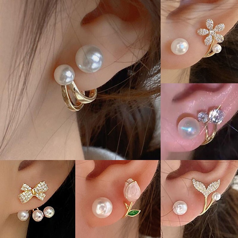 925 Silver Needle Korean Fashi - огляд і ціна Pearl Earring Stud