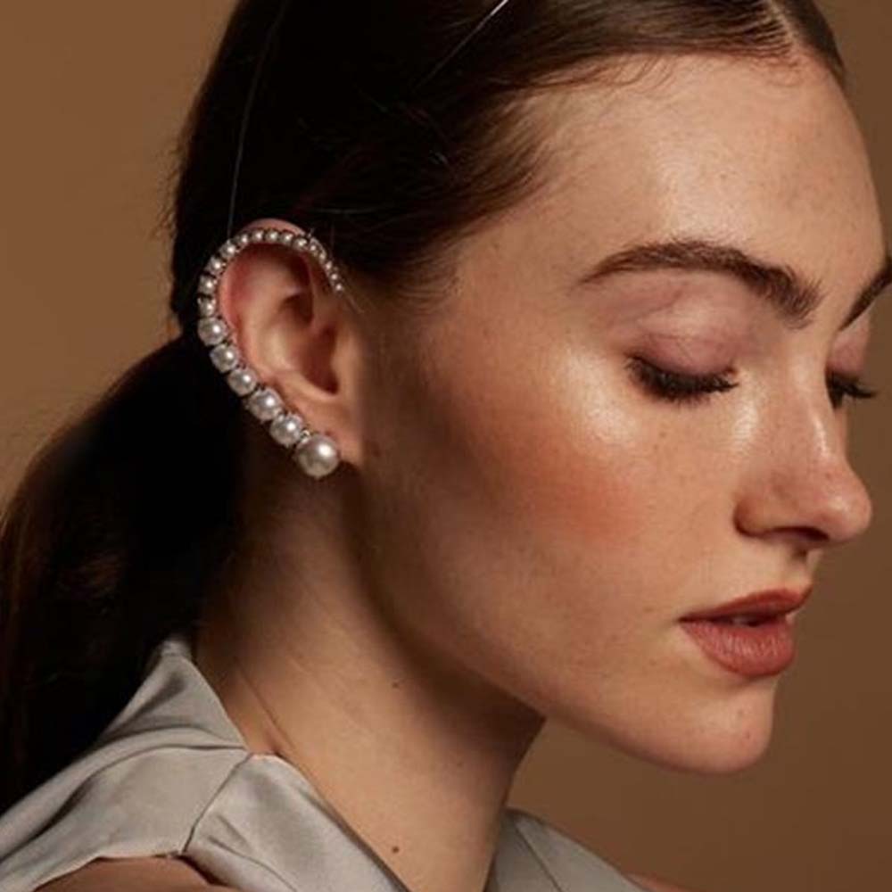 Stonefans Pearl Ear Clips With - огляд і ціна Pearl Earring Stud