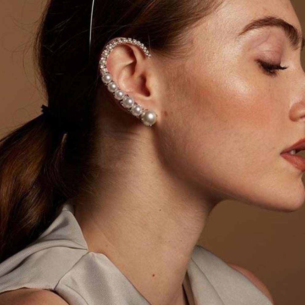 Stonefans Pearl Ear Clips With - огляд і ціна Pearl Earring Stud