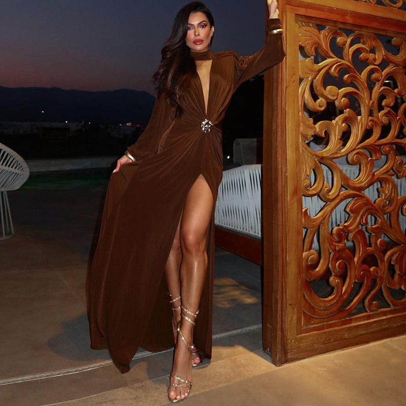 Brown Autumn Women Prom Dress  - огляд і ціна Women'S Holiday Formal Wear