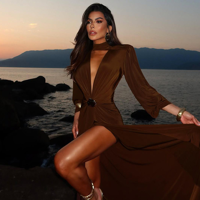Brown Autumn Women Prom Dress  - огляд і ціна Women'S Holiday Formal Wear