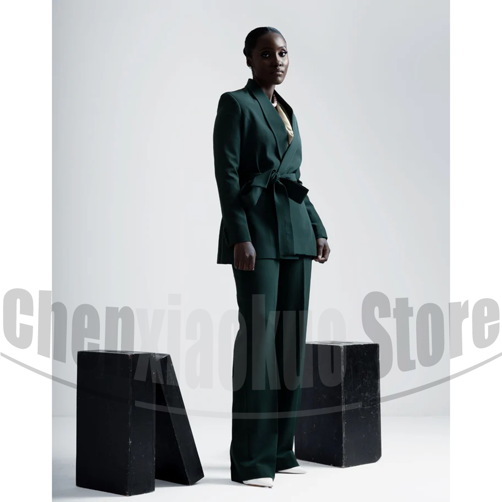 Women Suit Belted Blazer and W - огляд і ціна Women Formal Wear With Tie