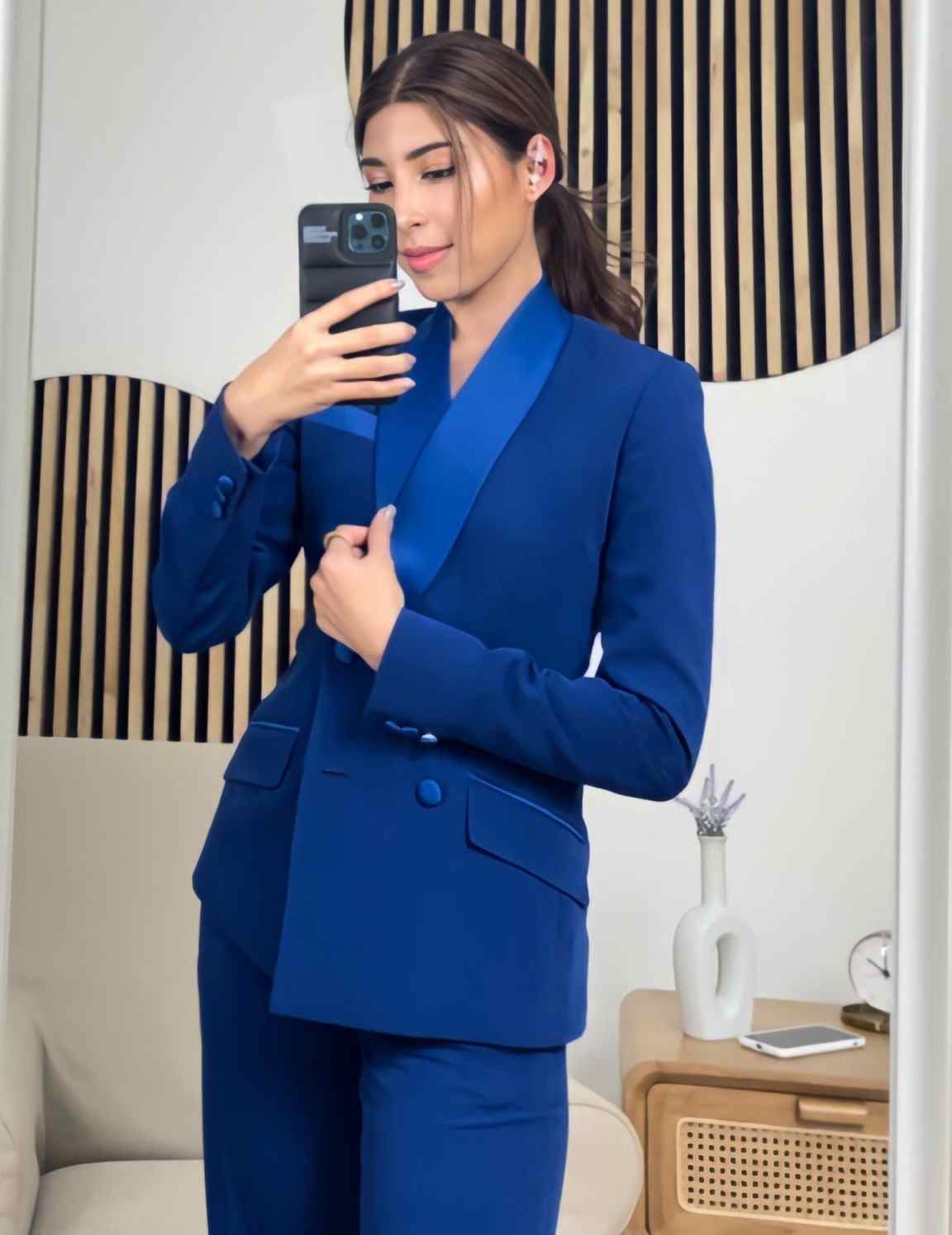 Royal Blue Women Jacket Sets C - огляд і ціна Women Formal Wear With Tie