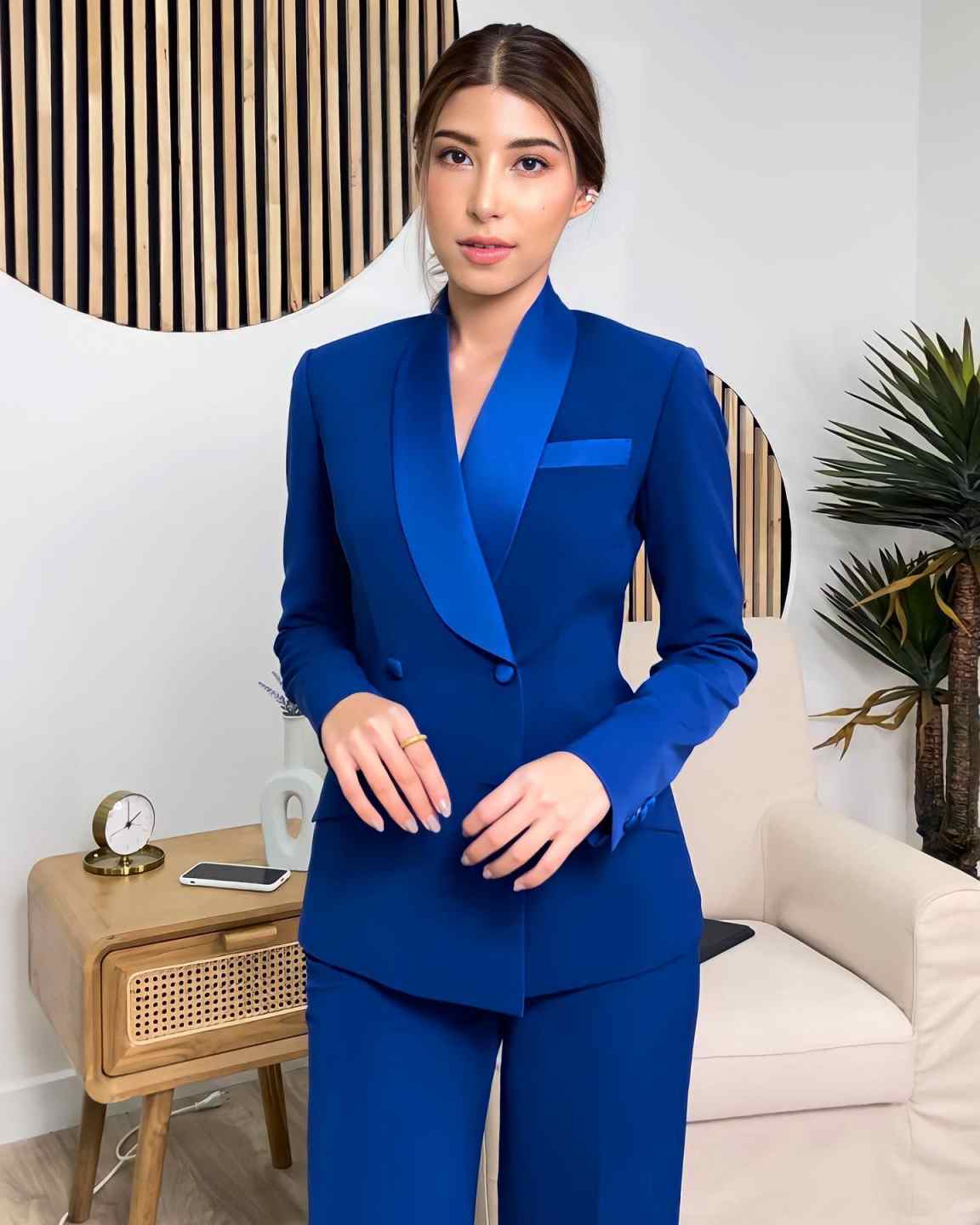 Royal Blue Women Jacket Sets C - огляд і ціна Women Formal Wear With Tie