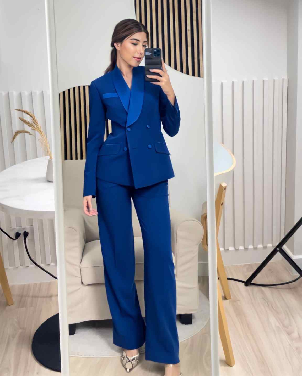 Royal Blue Women Jacket Sets C - огляд і ціна Women Formal Wear With Tie