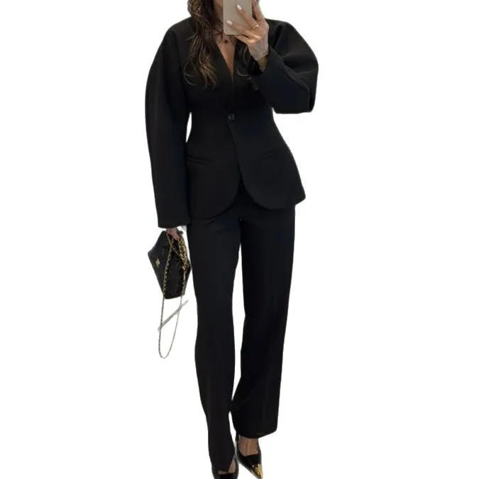 2025 New Women Black V Neck Wa - огляд і ціна Women Formal Wear With Tie