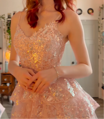 Ofherown Pink Sequin Layered E - огляд і ціна Women Luxury Formal Wear
