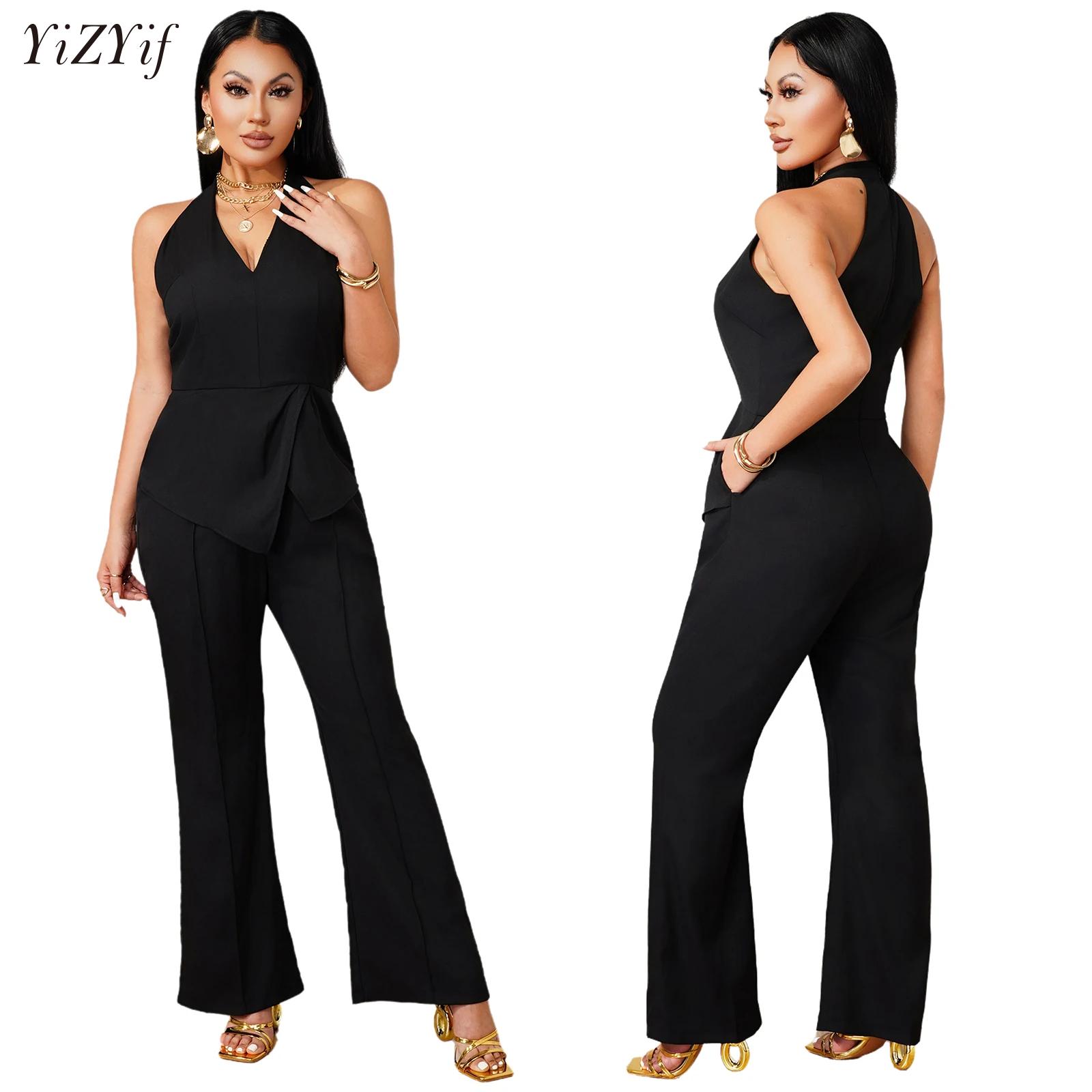 Sleeveless V-neck Jumpsuit Asy - огляд і ціна Women'S Formal Jumpsuit Evening Wear