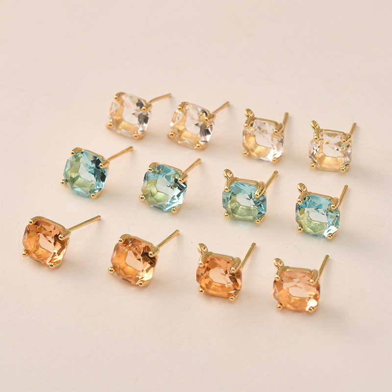 10pair Colors Faceted Square G - огляд і ціна Pearl Earring Stud
