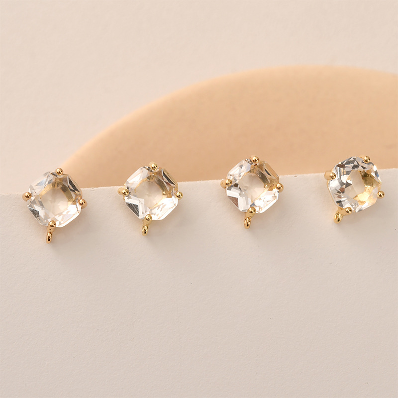10pair Colors Faceted Square G - огляд і ціна Pearl Earring Stud