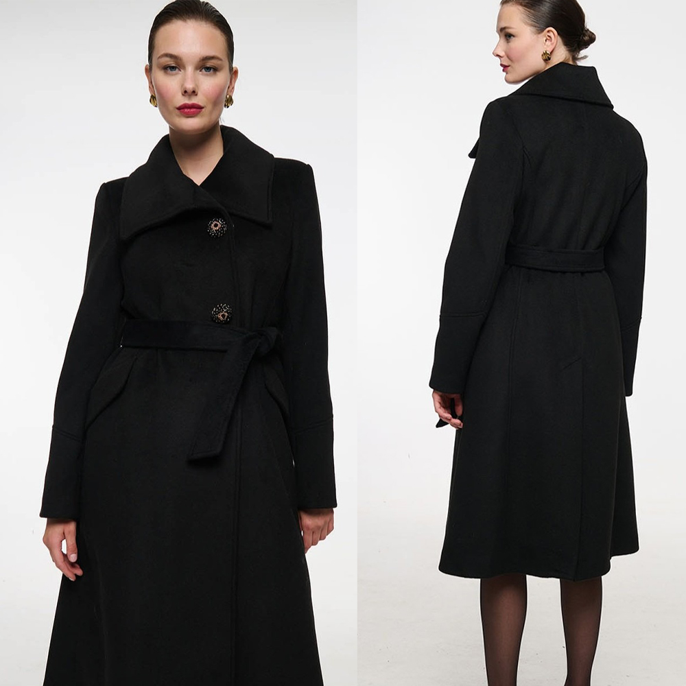 Vintage Black Stand Collar Wom - огляд і ціна Women Formal Wear For Plus Size