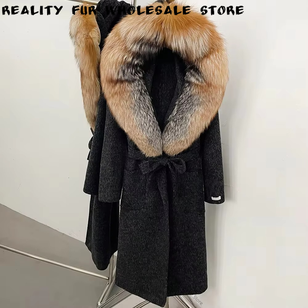 Women's Wool Coat Long Belted  - огляд і ціна Women Formal Wear With Tie
