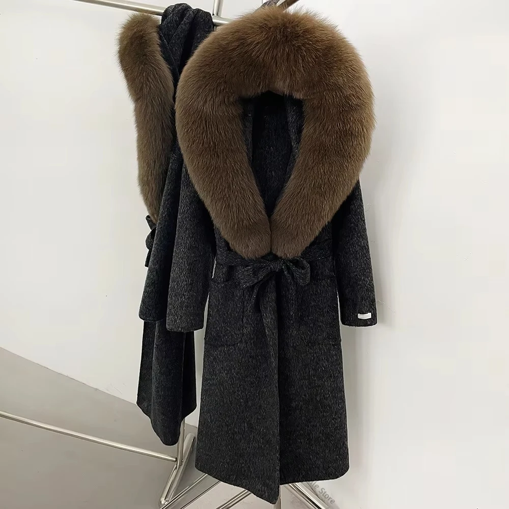 Women's Wool Coat Long Belted  - огляд і ціна Women Formal Wear With Tie