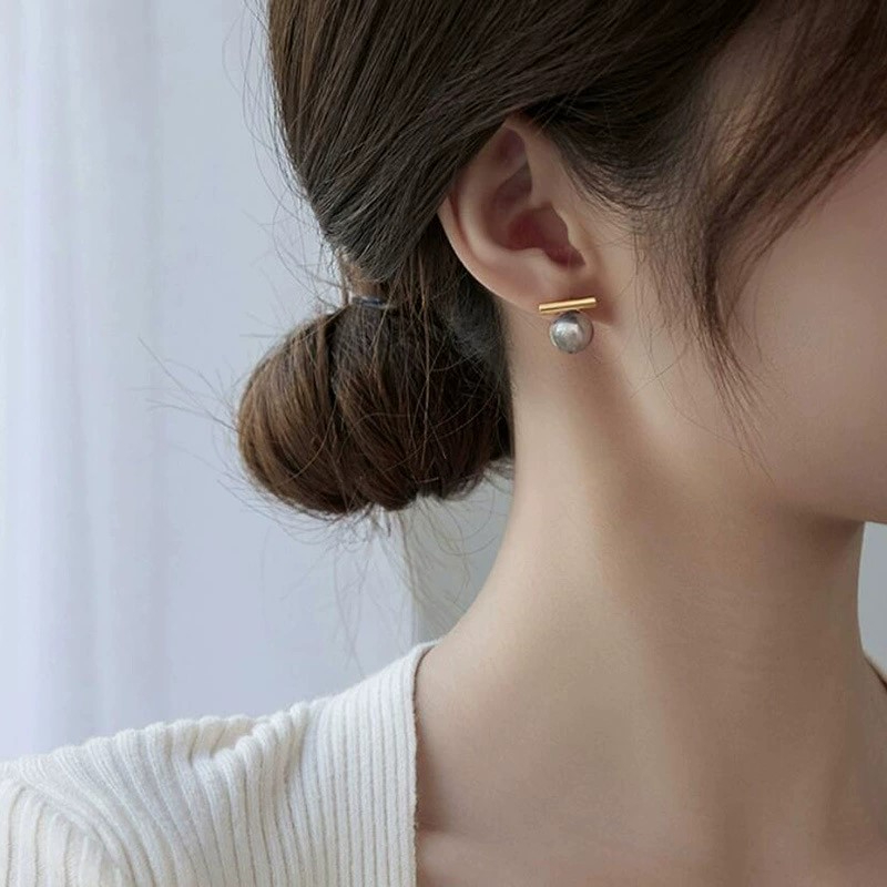 925 Silver Needle Korean Fashi - огляд і ціна Pearl Earring Stud