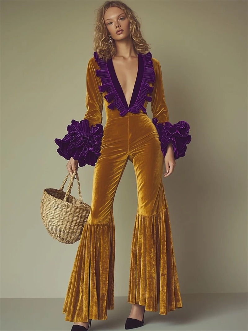 Yellow Purple Velvet Women Jum - огляд і ціна Women'S Formal Wear For A Wedding Guest